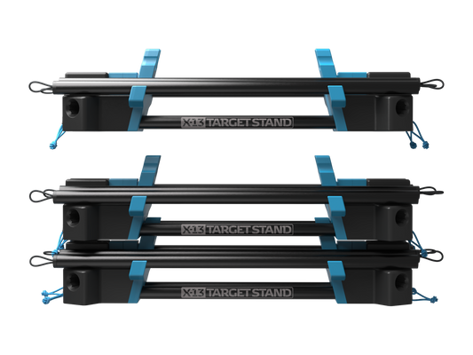Nocturnal Defense (3 Pack) X-13 Target Stand — 3 Stacked Stands Front Profile