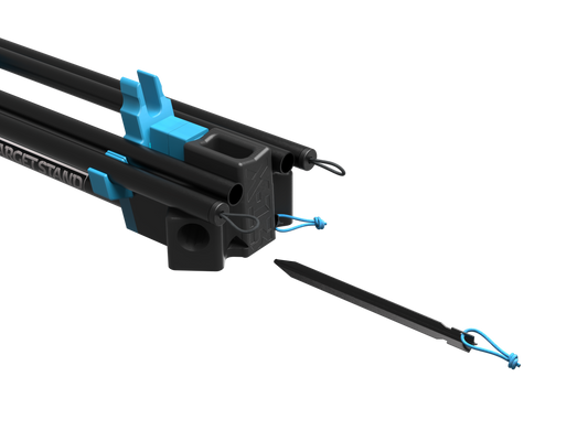 Nocturnal Defense X-13 Target Stand — Captive 6061 Aluminum Wind Stake Stowage Inside Hub